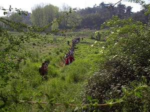 Passeio pelos terrenos do futuro Parque Oriental organizado pela Campo Aberto em Abril de 2004