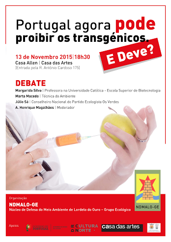 13 nov: Debate – Transgénicos Fora?