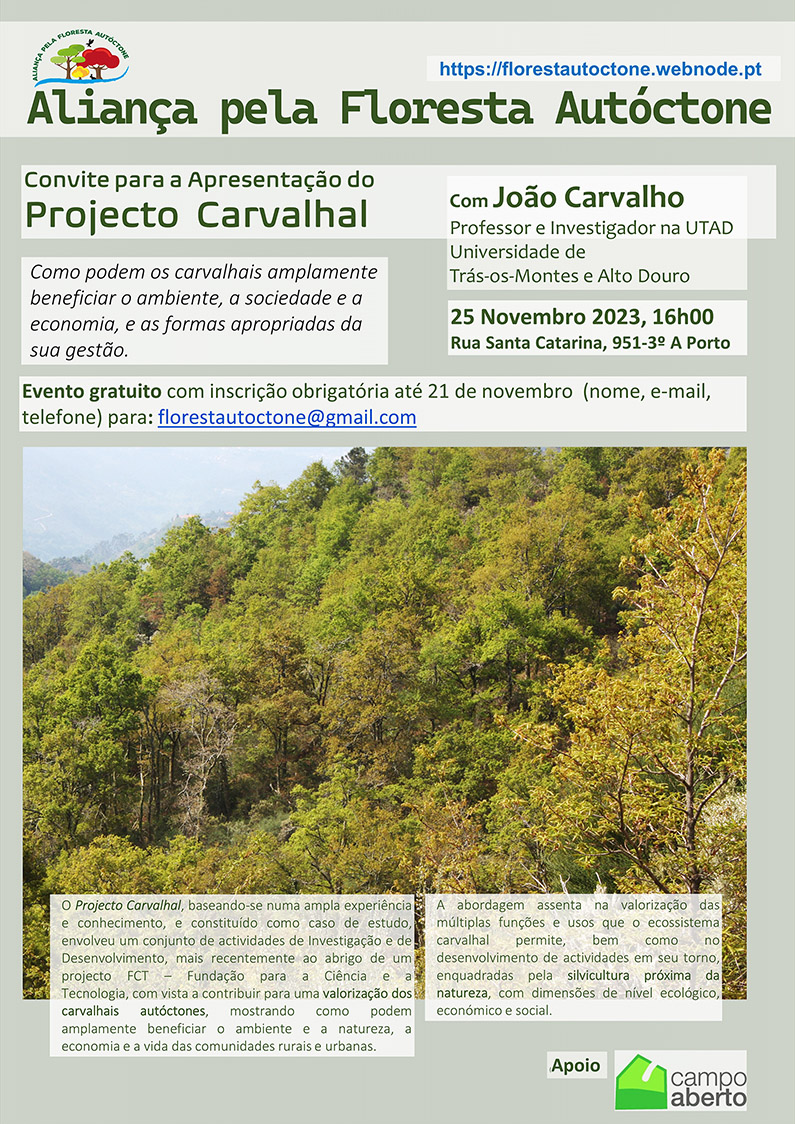 Projecto Carvalhal – Silvicultura Próxima da Natureza